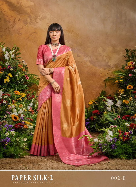 Paper Silk 02 By Rajtex Handloom Saree Wholesale Market In Surat